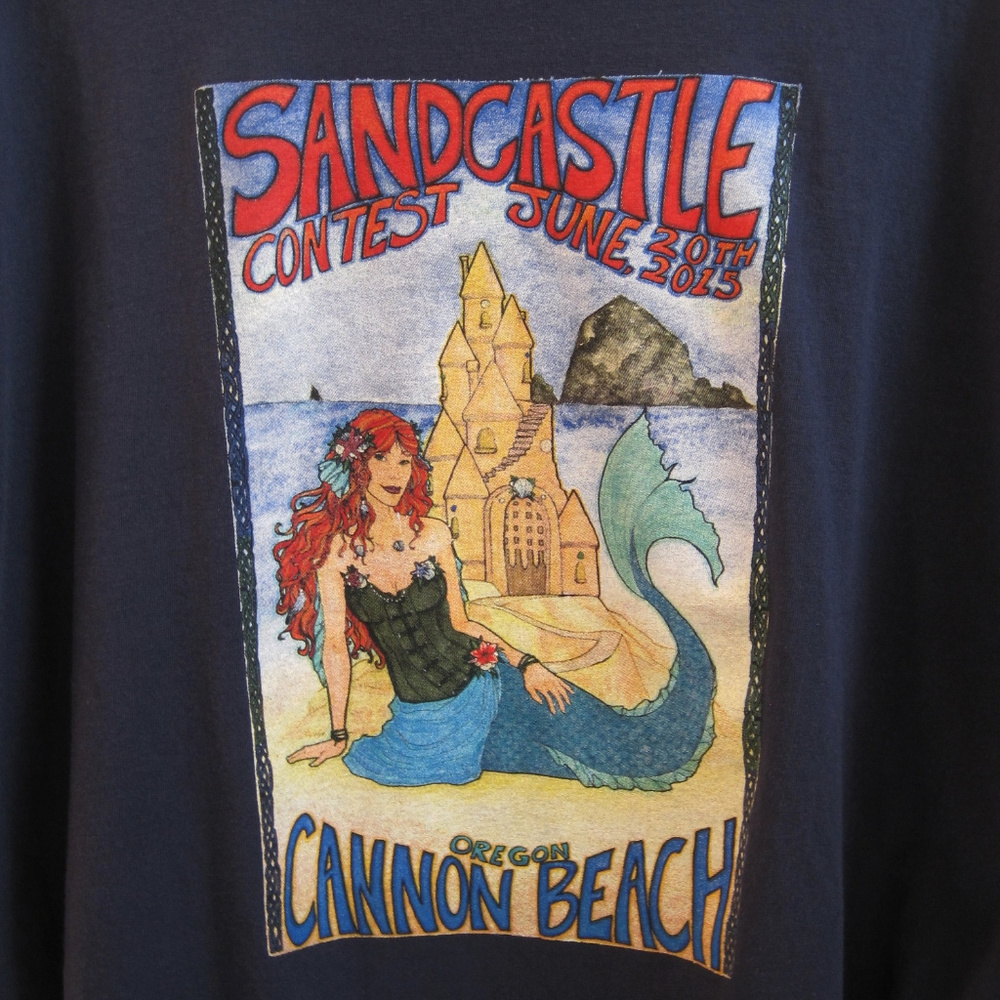 Sandcastle Contest T-Shirt-Mermaid-Cannon Beach OR